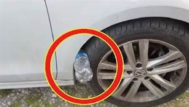 車のタイヤにペットボトルが挟まっている意味を知っていますか